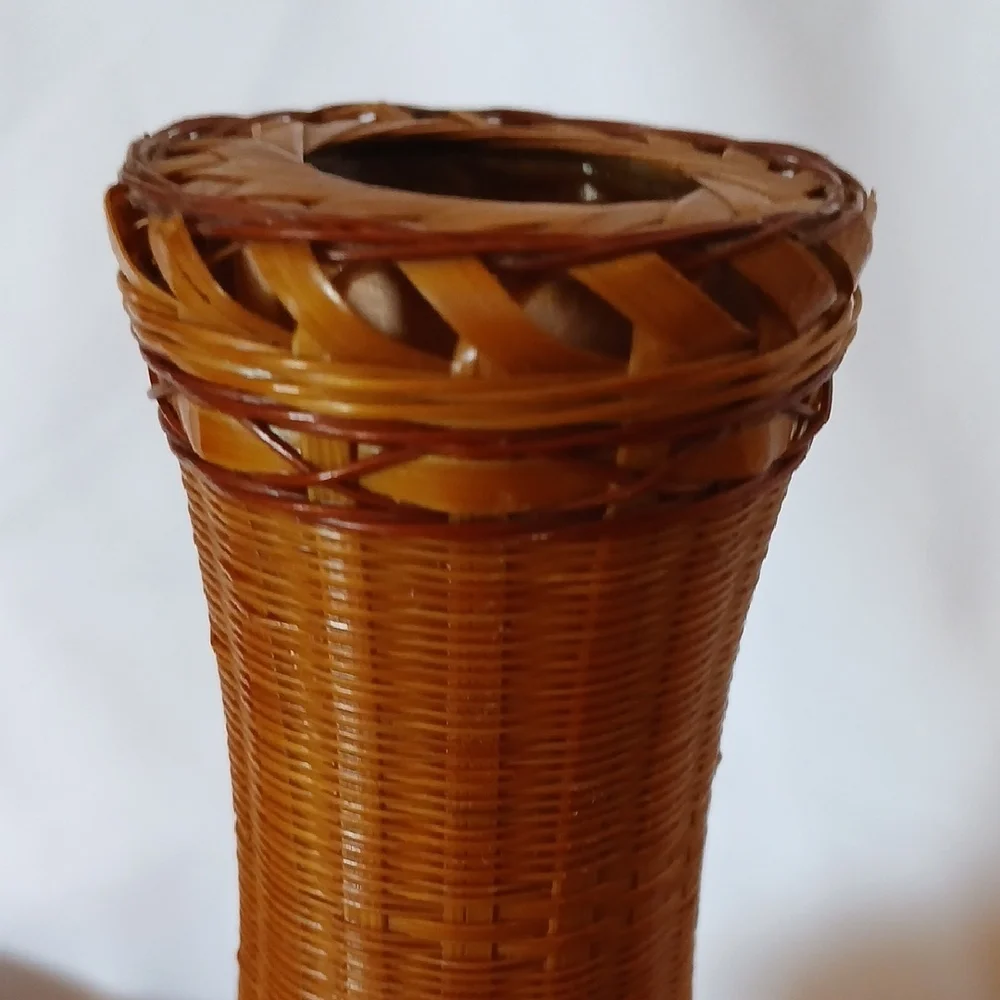 VTG Peoples Rep of China Woven AsianZhejiang Handicrafts Vase